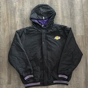 Unk Black and Purple Lakers Jacket